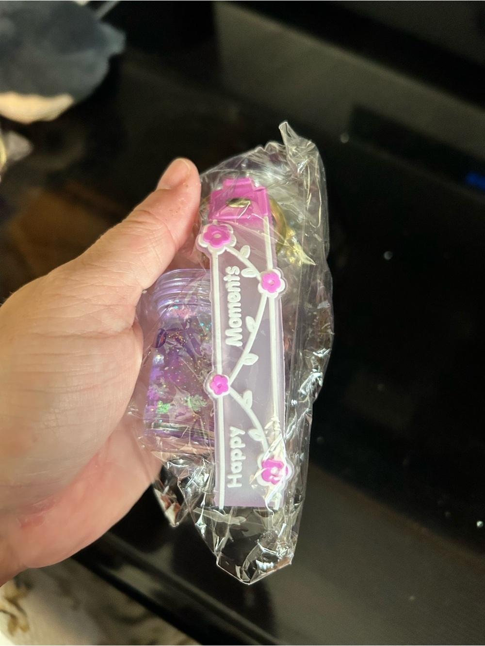 🔥$2  Kuromi Clear Glitter Star Keychain Phone Charm - Purple - Picture 5 of 6